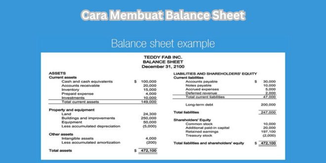 Cara Membuat Balance Sheet